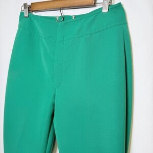 Vintage Bogner Super Fantastiss Green Wool Blend Stirrup Ski Pants 70s Germany 8